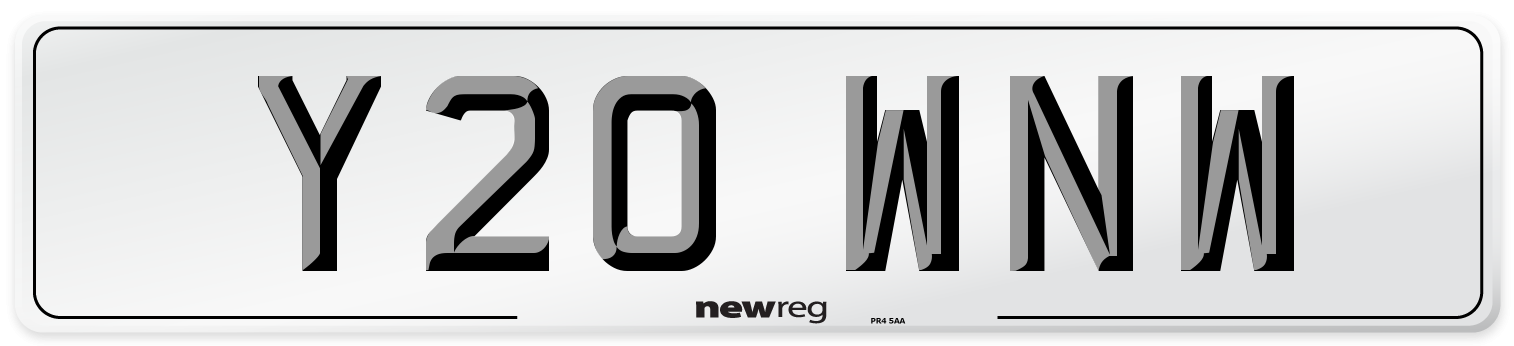 Y20 WNW Number Plate from New Reg